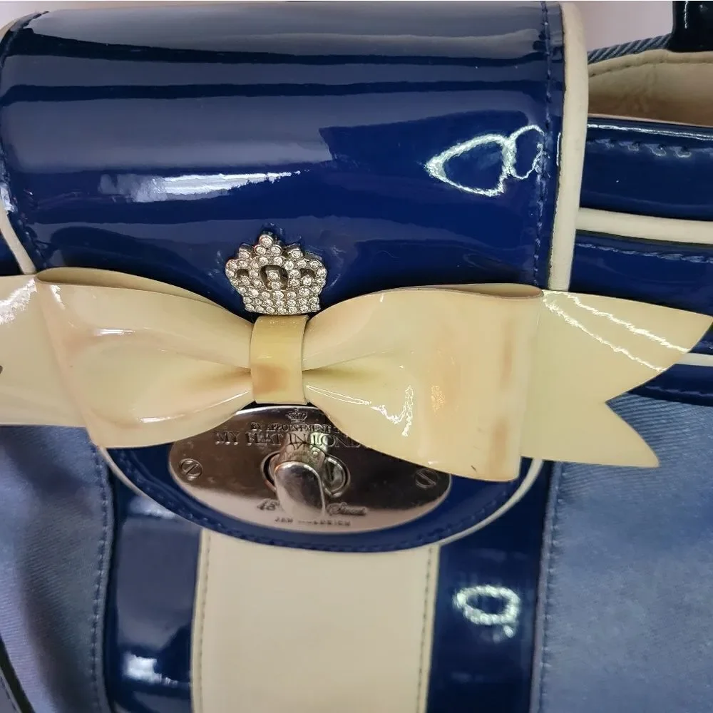 My Flat In London Ashby Small Handheld Blue Satchel